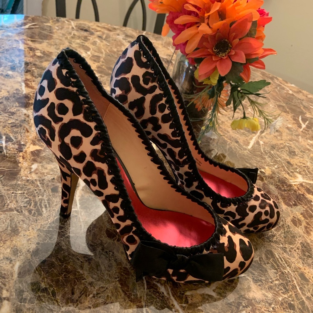 Betsy Johnson Leopard Heels